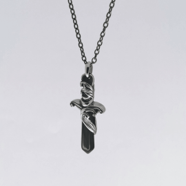 PSS1100 STAINLESS STEEL PENDANT WITH NATURAL STONE