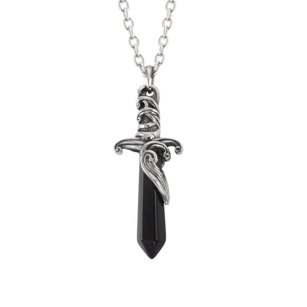 PSS1100 STAINLESS STEEL PENDANT WITH NATURAL STONE