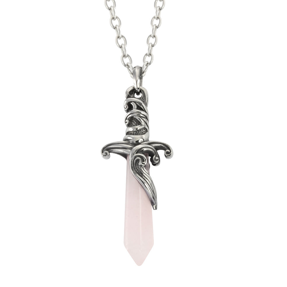 PSS1100 STAINLESS STEEL PENDANT WITH NATURAL STONE