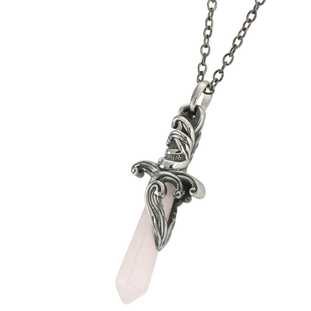 PSS1100 STAINLESS STEEL PENDANT WITH NATURAL STONE