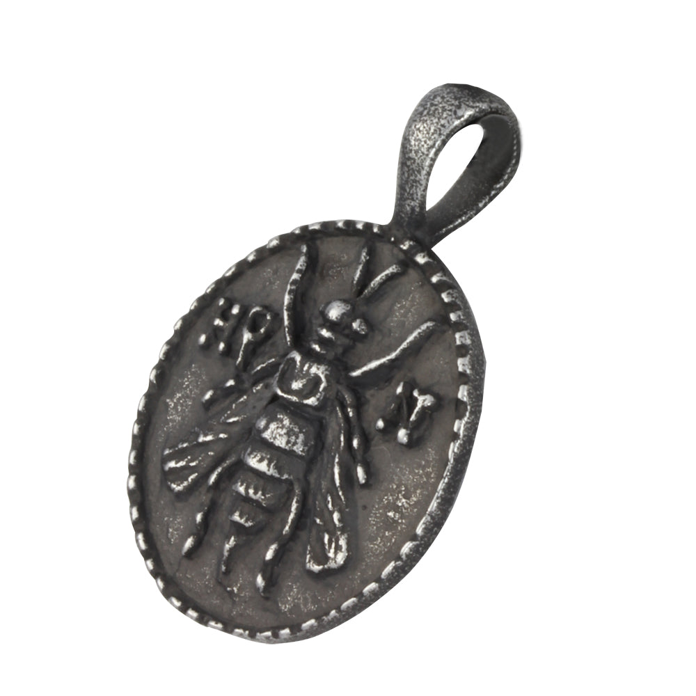 PSS1129 STAINLESS STEEL PENDANT WITH 925 BLACK AAB CO..