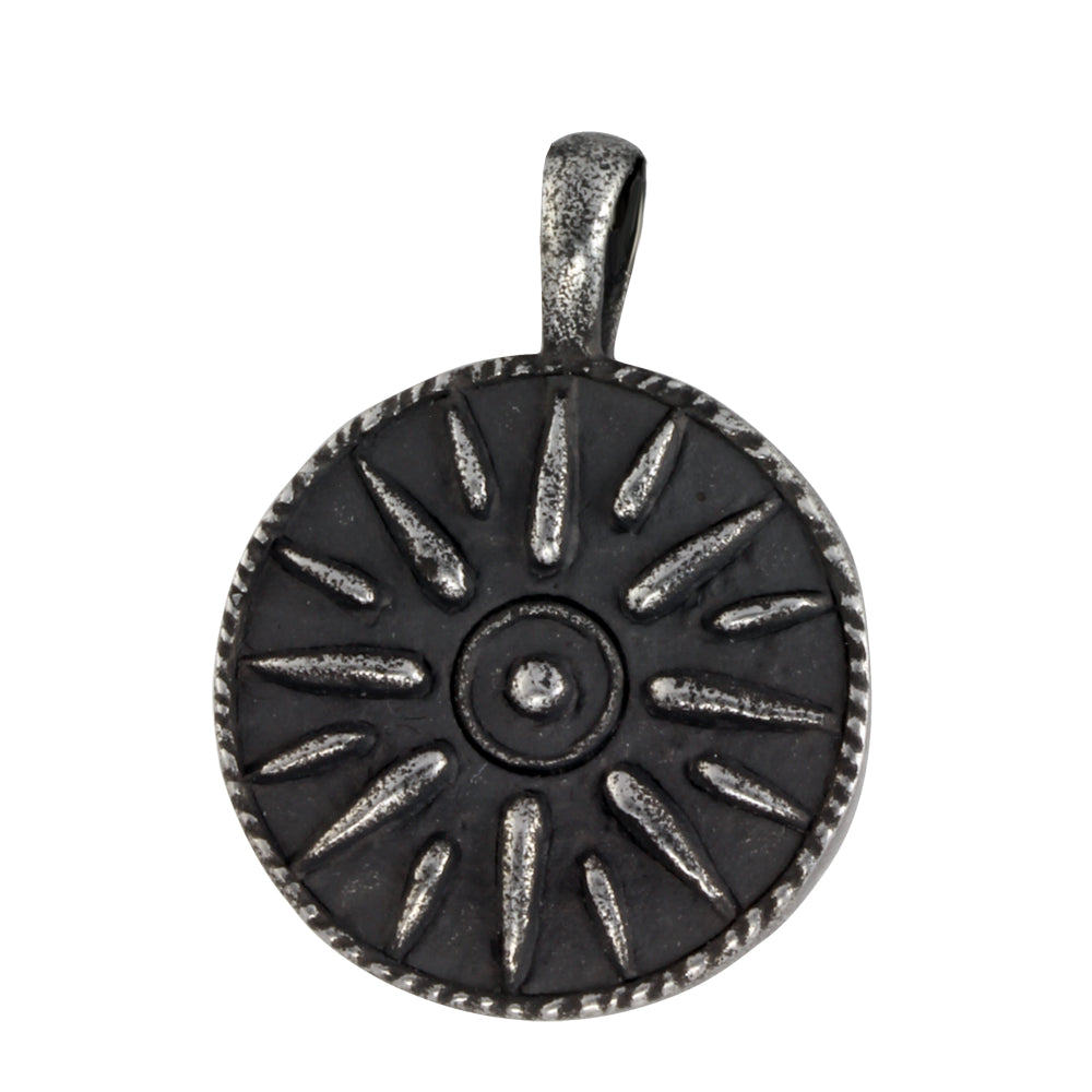 PSS1133 STAINLESS STEEL PENDANT WITH 925 BLACK AAB CO..