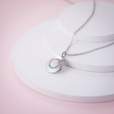 PSS1137 STAINLESS STEEL PENDANT WITH CZ AAB CO..