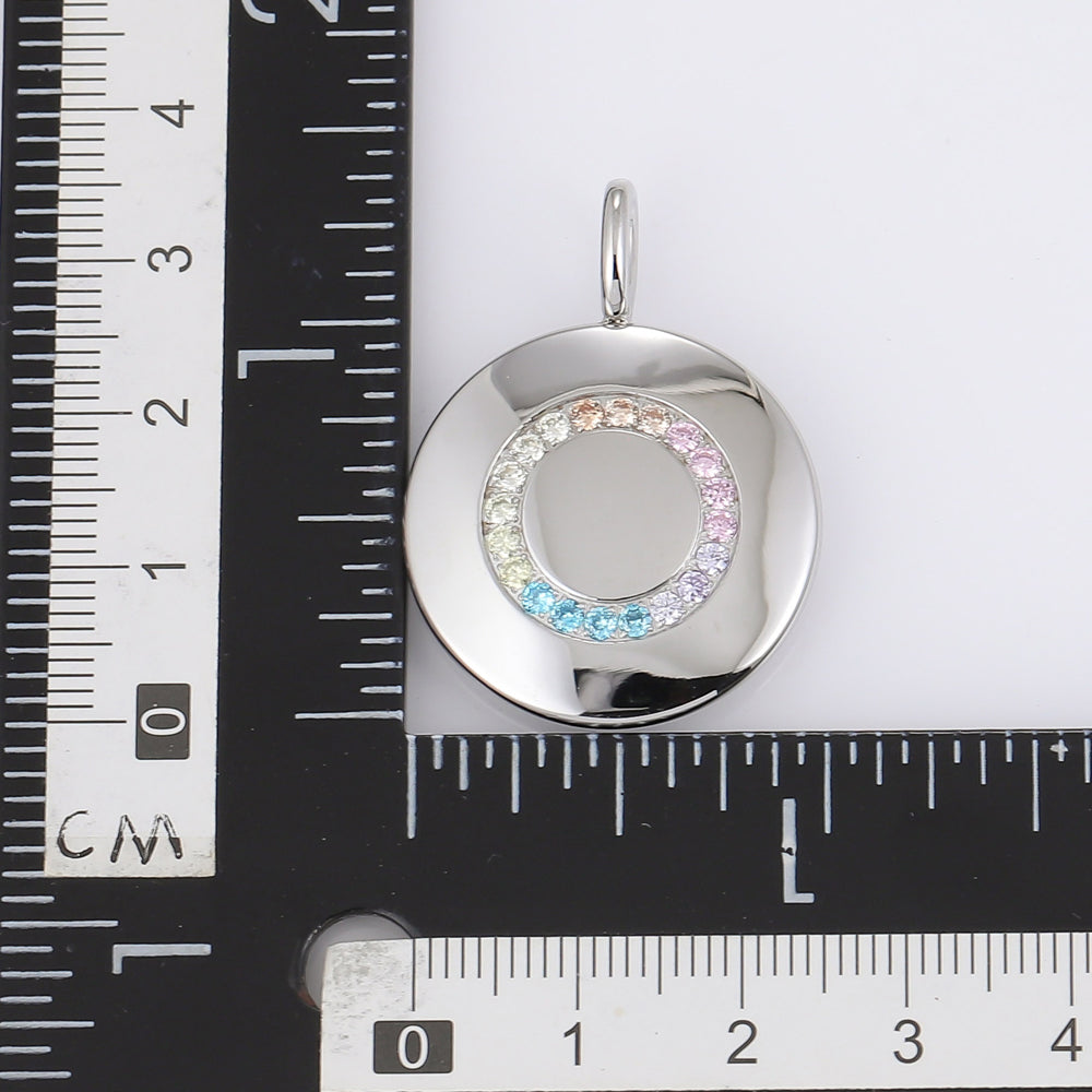 PSS1137 STAINLESS STEEL PENDANT WITH CZ AAB CO..