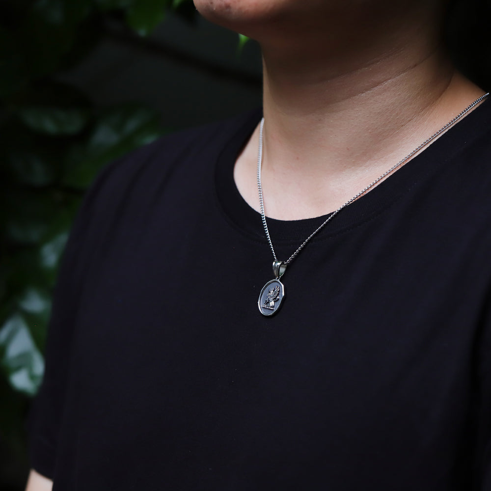 PSS1161 STAINLESS STEEL OVAL PENDANT AAB CO..