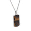 PSS1168 STAINLESS STEEL DOG TAG WITH NATURAL STONE