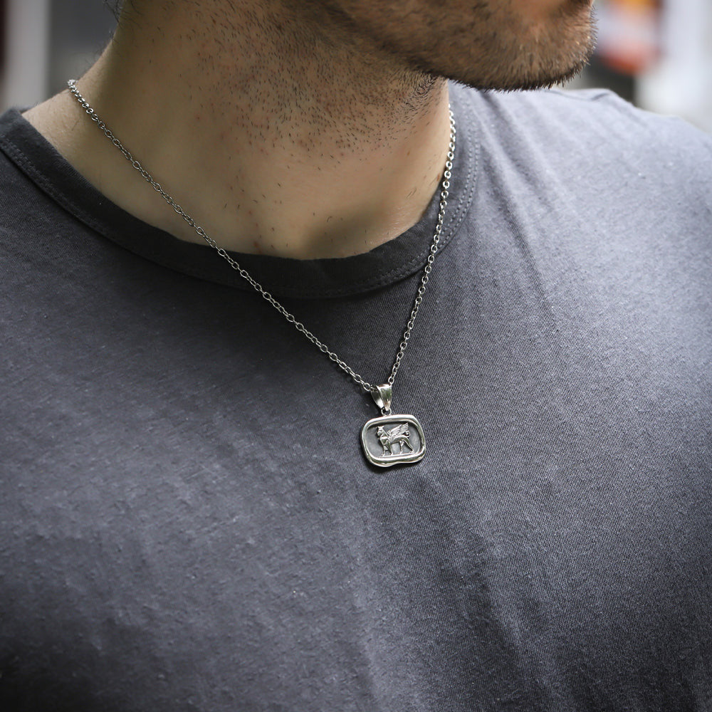 PSS1181 STAINLESS STEEL SQUARE PENDANT AAB CO..