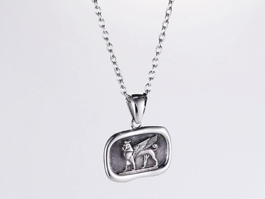 PSS1181 STAINLESS STEEL SQUARE PENDANT AAB CO..