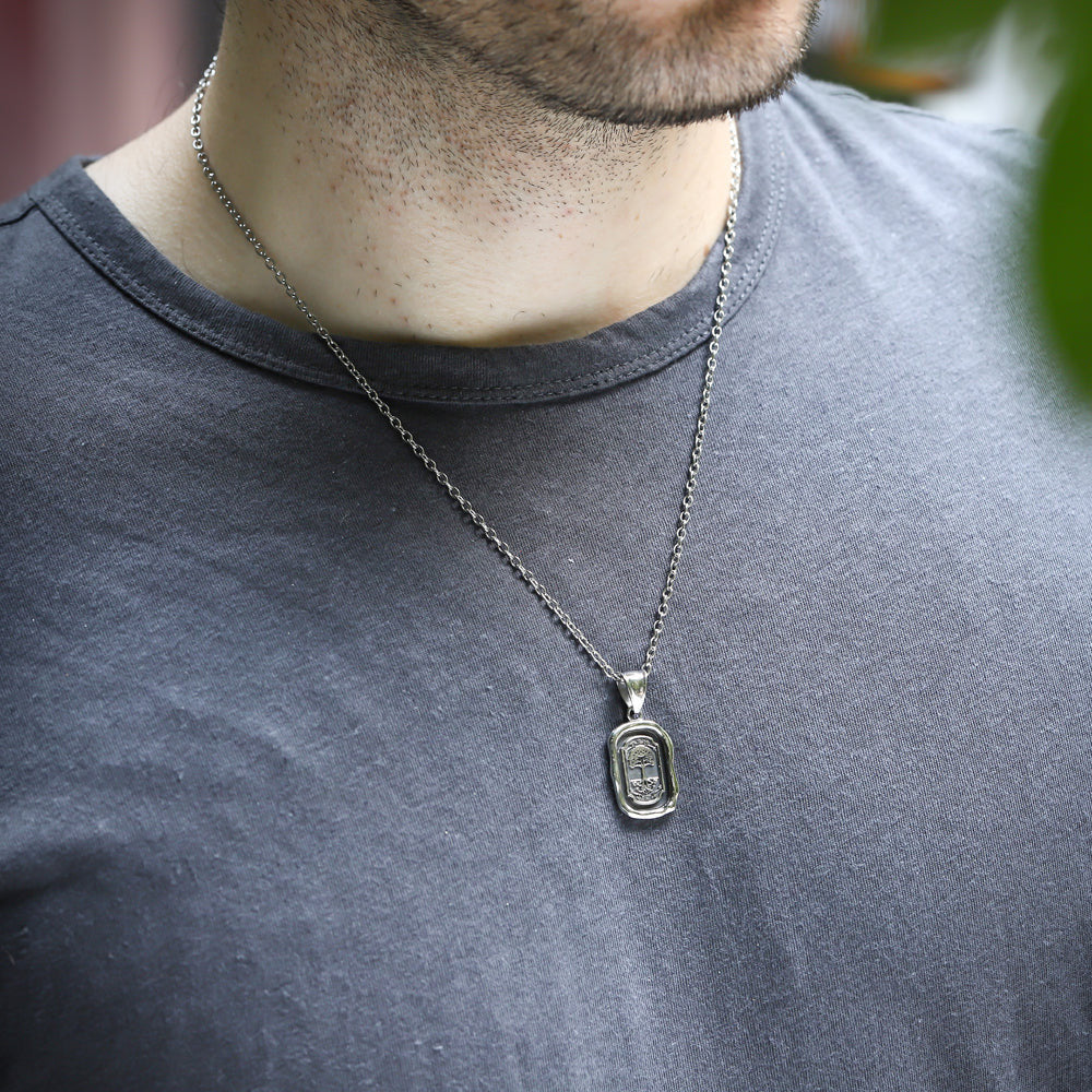 PSS1182 STAINLESS STEEL PENDANT WITH THE TREE OF LIFE AAB CO..