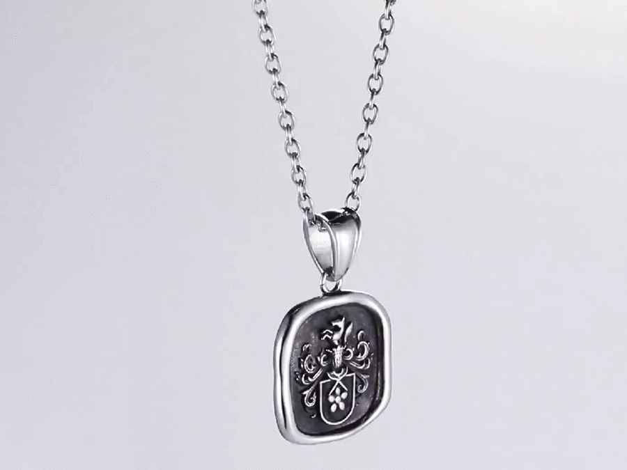 PSS1183 STAINLESS STEEL SQUARE PENDANT AAB CO..