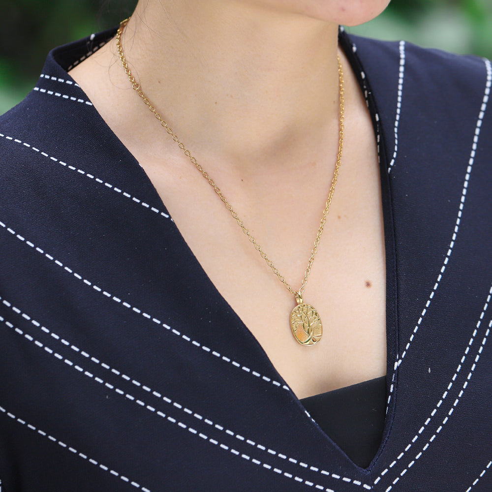 PSS1186 STAINLESS STEEL PENDANT WITH THE TREE OF LIFE AAB CO..