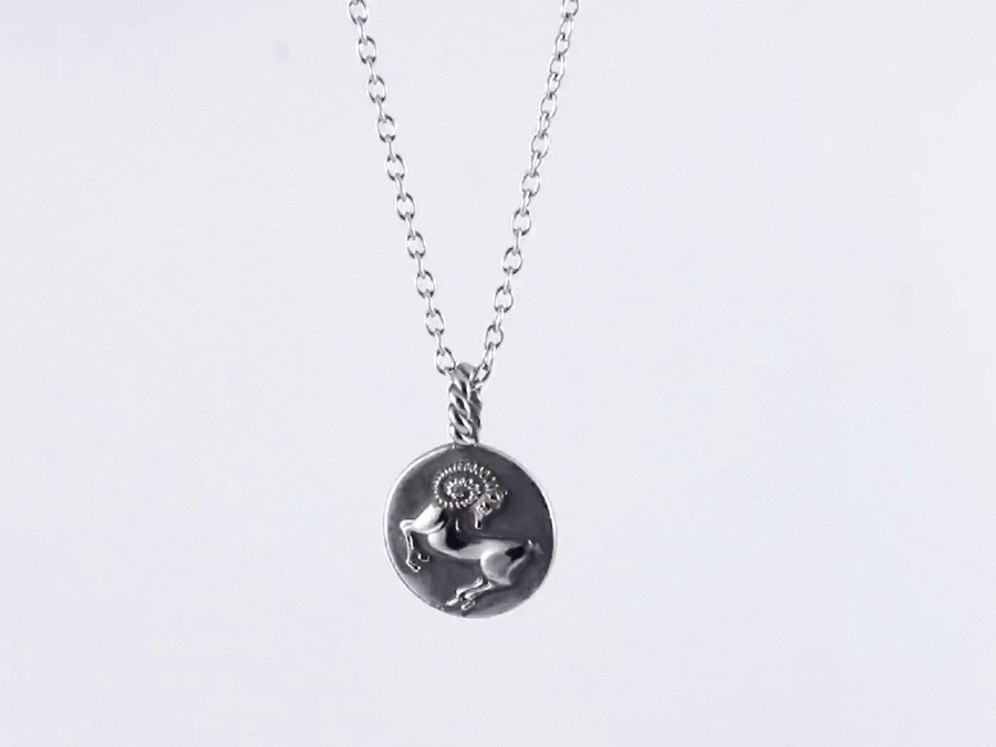 PSS1189 Stainless Steel Zodiac Pendant -- Aries