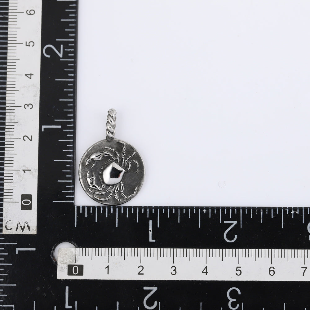 PSS1190 Stainless Steel Zodiac Pendant -- Cancer