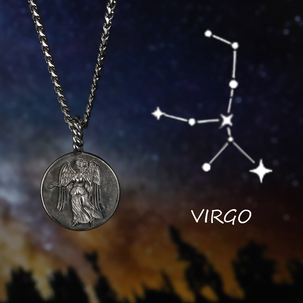 PSS1197 Stainless Steel Zodiac Pendant -- Virgo