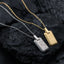 PSS1218 DAMASCUS STEEL PENDANT IN RECTANGLE SHAPE