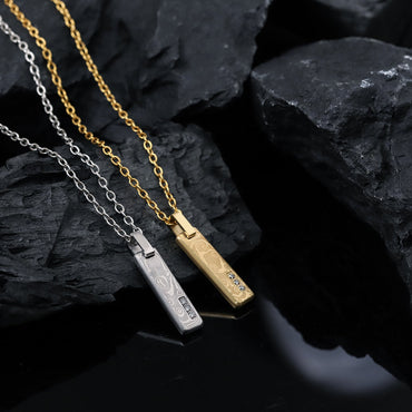 PSS1219 DAMASCUS STEEL PENDANT WITH CZ AAB CO..