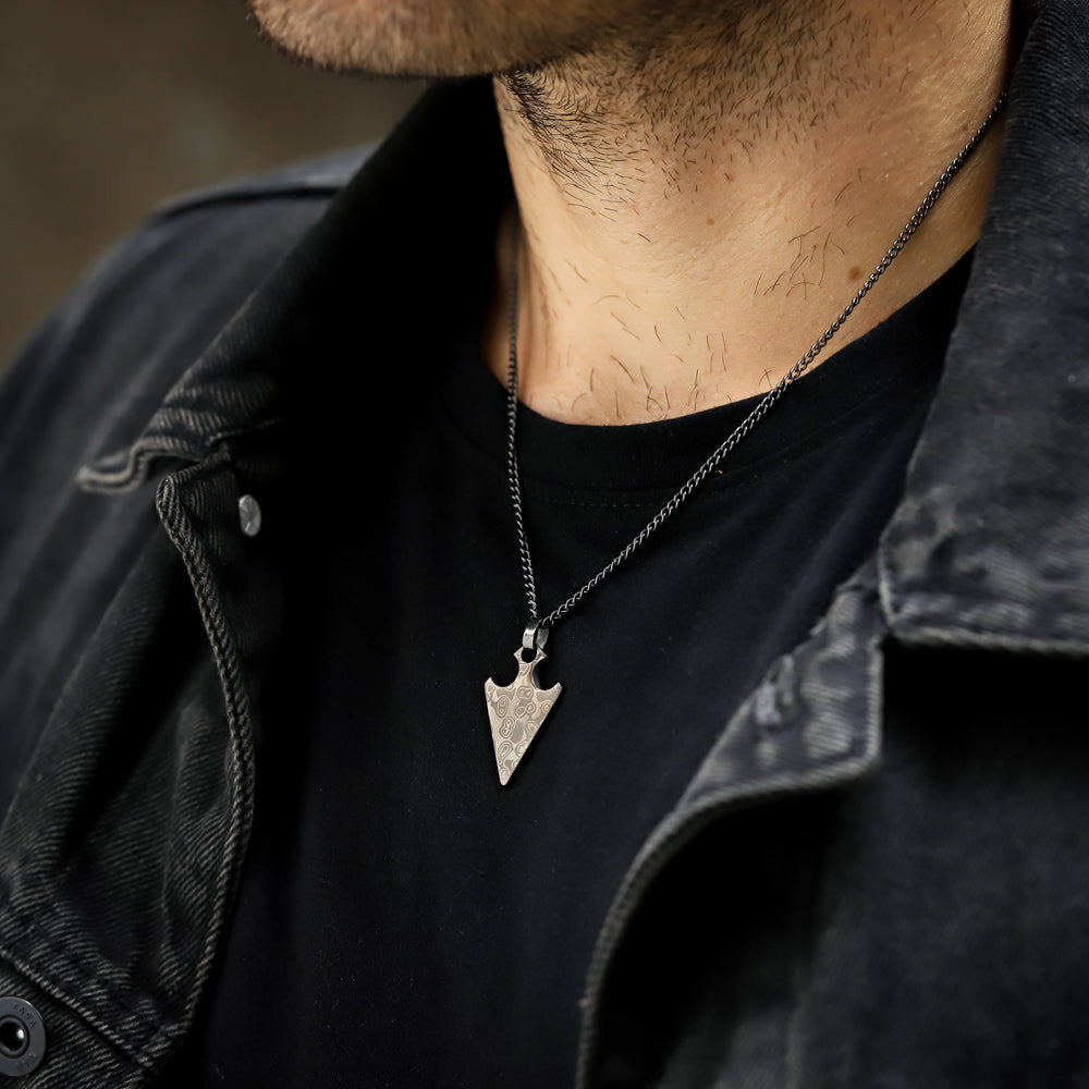PSS1220 DAMASCUS STEEL PENDANT