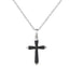 PSS1225 STAINLESS STEEL CROSS PENDANT WITH CASTING STONE AAB CO..