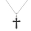 PSS1225 STAINLESS STEEL CROSS PENDANT WITH CASTING STONE