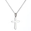 PSS1225 STAINLESS STEEL CROSS PENDANT WITH CASTING STONE AAB CO..