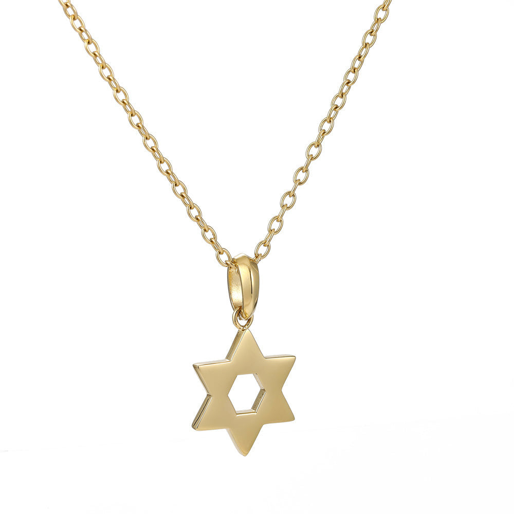 PSS1228 STAINLESS STEEL STAR OF DAVID PENDANT AAB CO..