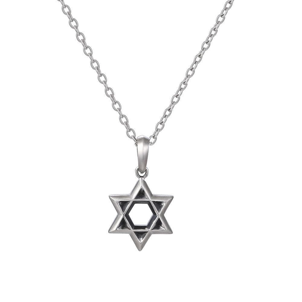 PSS1228 STAINLESS STEEL STAR OF DAVID PENDANT AAB CO..