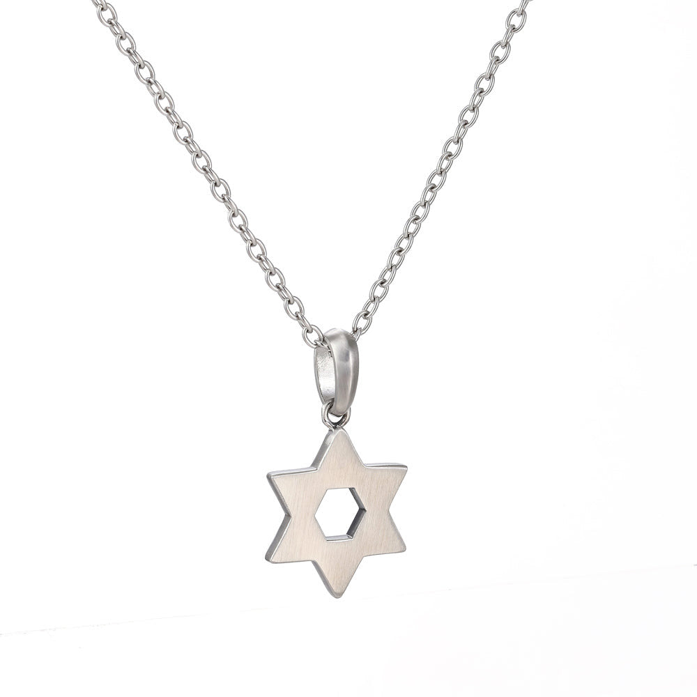 PSS1228 STAINLESS STEEL STAR OF DAVID PENDANT AAB CO..