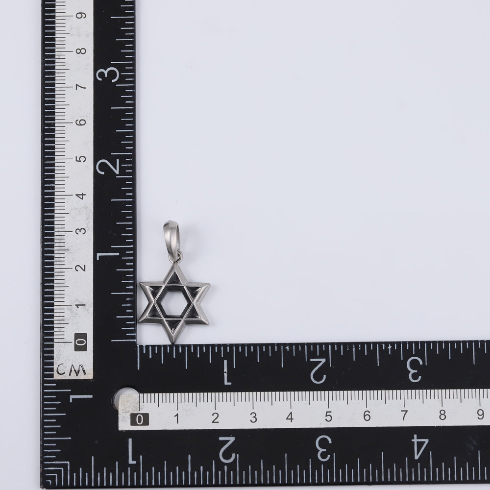 PSS1228 STAINLESS STEEL STAR OF DAVID PENDANT AAB CO..