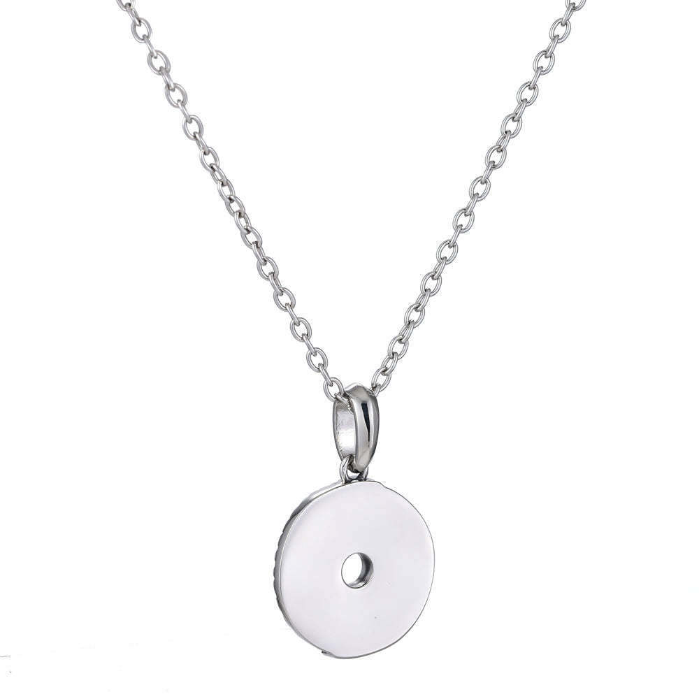 PSS1229 STAINLESS STEEL ROUND PENDANT WITH SNAKE AAB CO..