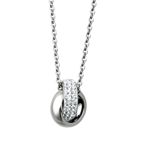 PSS290  STAINLESS STEEL PENDANT WITH FOIL STONE