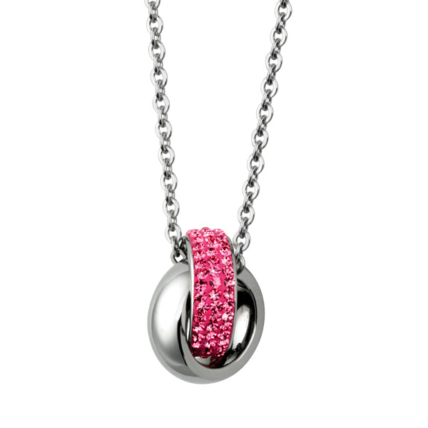 PSS290  STAINLESS STEEL PENDANT WITH FOIL STONE