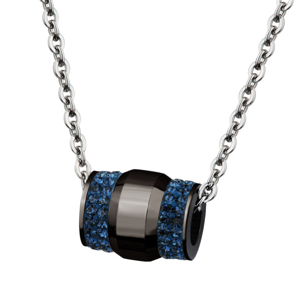 PSS362  STAINLESS STEEL PENDANT WITH FOIL STONE