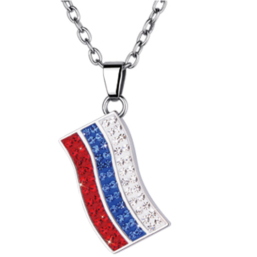 PSS643  STAINLESS STEEL PENDANT WITH FOIL STONE