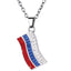 PSS643  STAINLESS STEEL PENDANT WITH FOIL STONE