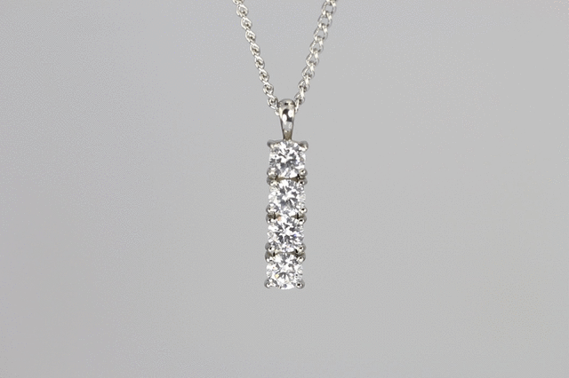PSS960 STAINLESS STEEL PENDANT WITH CZ AAB CO..