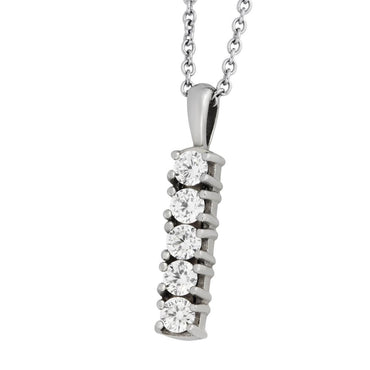 PSS961 STAINLESS STEEL PENDANT WITH CZ AAB CO..