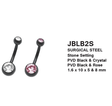 JBLB2S BLACK PLATING JEWELLED BANANA AAB CO..