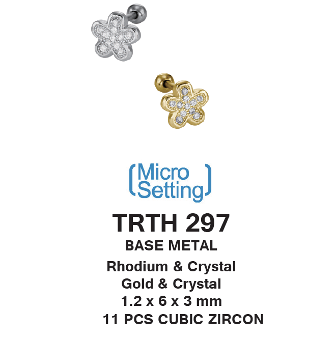 TRTH297 HELIX WITH FLOWER DESIGN