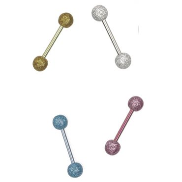 AZRB BARBELL W/ U.V BALL W/ ZIRCON AAB CO..