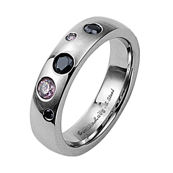 RSLD26 STAINLESS STEEL RING CZ