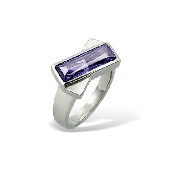 RSLD45  STAINLESS STEEL RING WITH SWAROVSKI AAB CO..