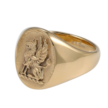 RSS1033 STAINLESS STEEL OVAL SIGNET RING AAB CO..