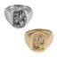 RSS1033 STAINLESS STEEL OVAL SIGNET RING