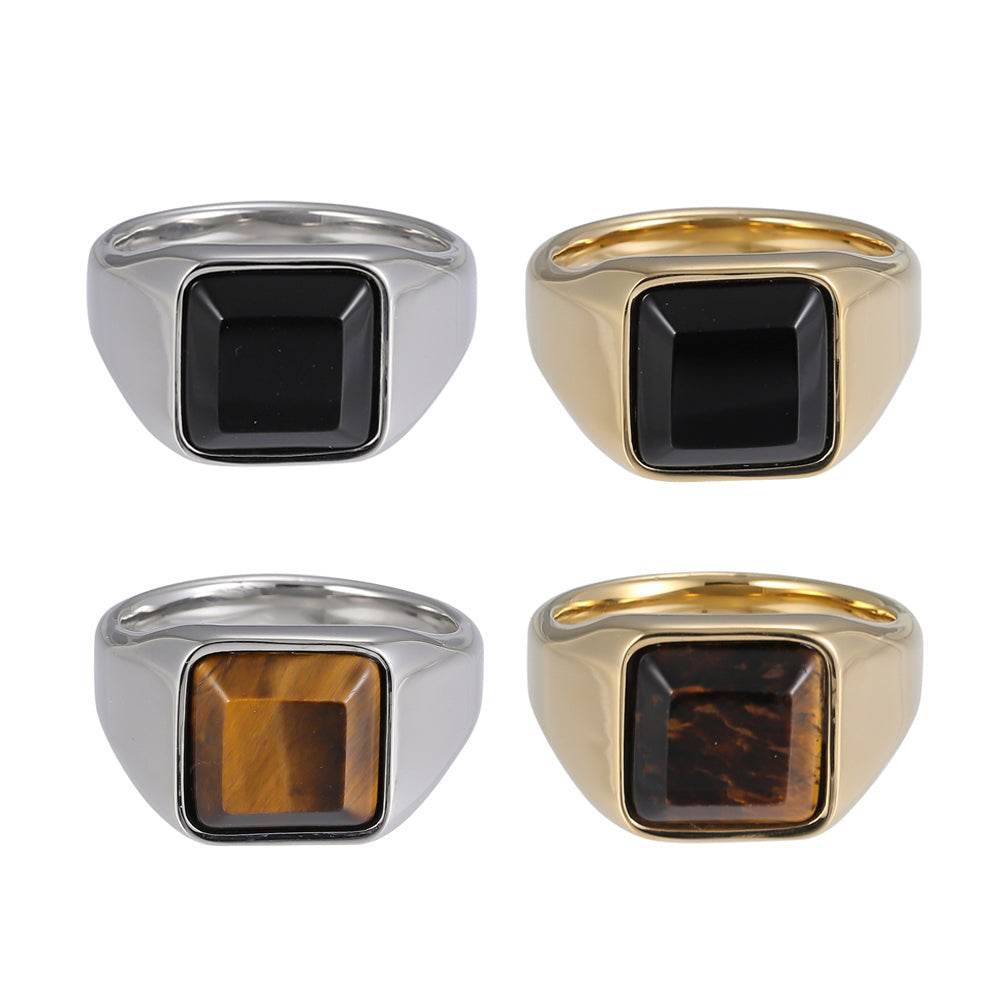 RSS1036 STAINLESS STEEL RING WITH NATURAL STONE AAB CO..