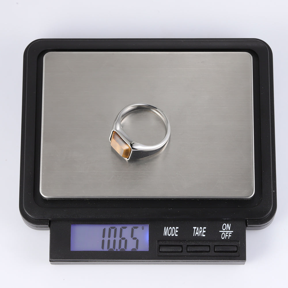 RSS1036 STAINLESS STEEL RING WITH NATURAL STONE AAB CO..