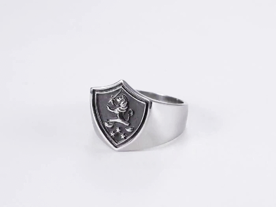 RSS1055 STAINLESS STEEL RING WITH LION