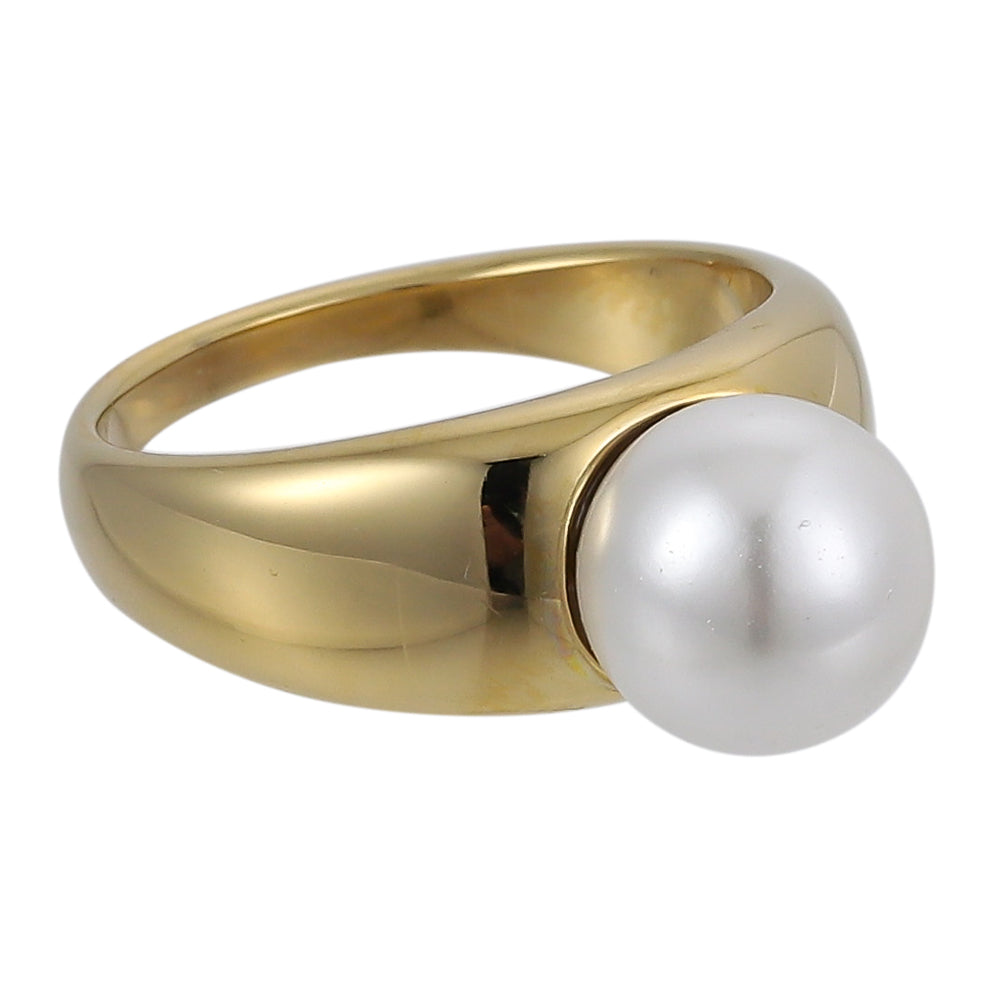 RSS1066 STAINLESS STEEL RING WITH SHELL PEARL