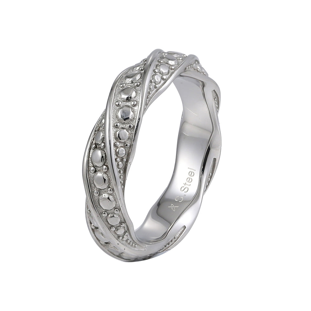 RSS1068 STAINLESS STEEL RING WITH CASTING STONE EFFECT AAB CO..
