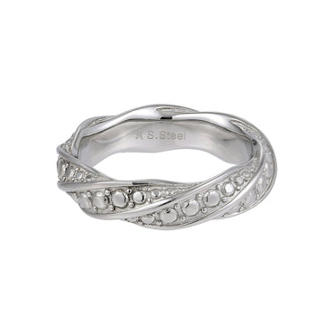 RSS1068 STAINLESS STEEL RING WITH CASTING STONE EFFECT AAB CO..