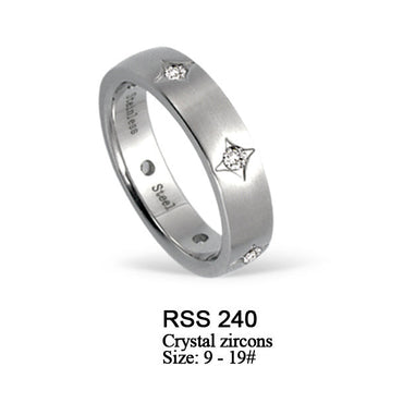 RSS240  STAINLESS STEEL RING CZ AAB CO..